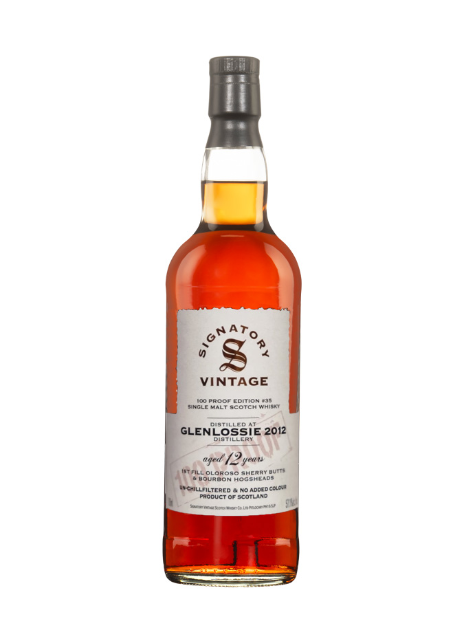 GLENLOSSIE 12 ans 2012 1st Fill Oloroso Sherry Butts & Bourbon 100 Proof Signatory Vintage - secondary image - Speyside