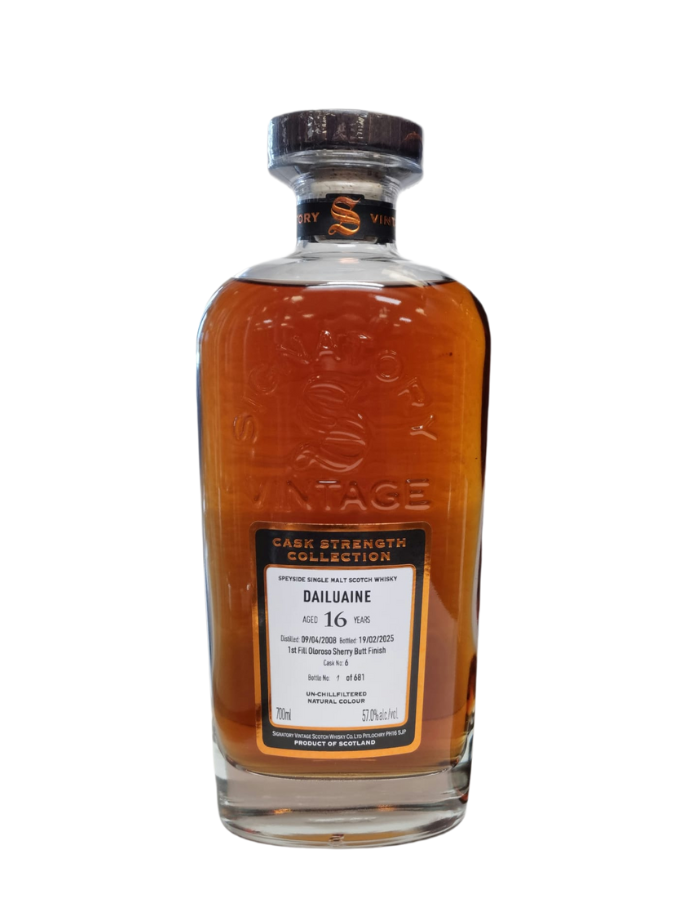 DAILUAINE 16 ans 2008 1st Fill Oloroso Sherry Butt Finish Signatory Vintage - secondary image - Speyside