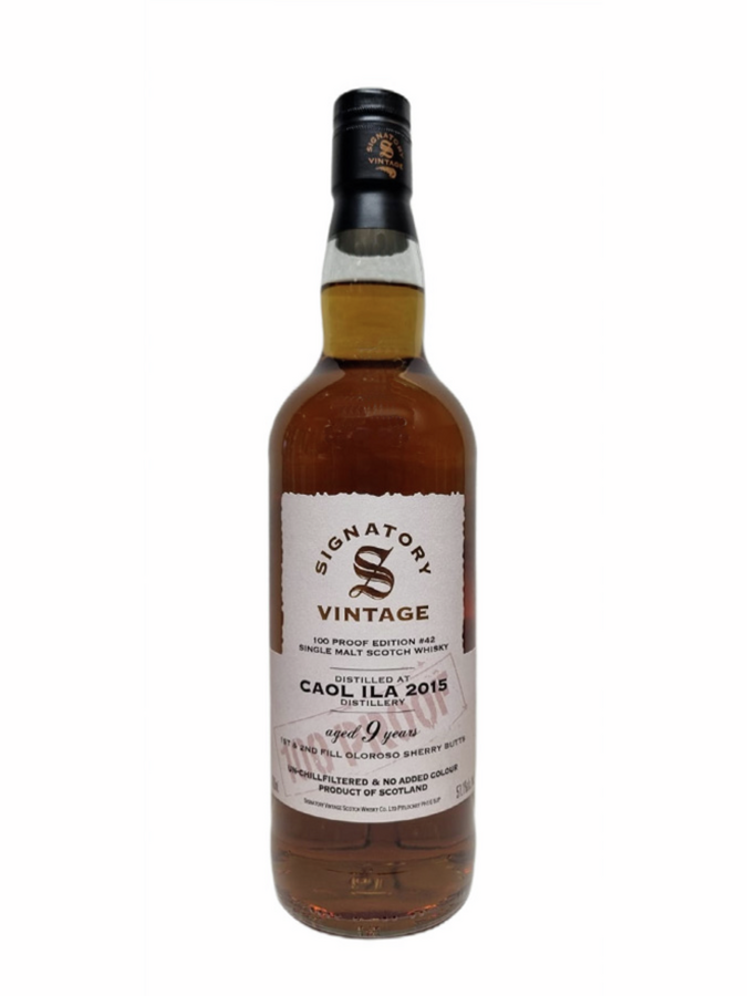 CAOL ILA 9 ans 2015 Batch #42 1st & 2nd Fill Oloroso Sherry 100 Proof Signatory Vintage - secondary image - Exclusive LMDW Spirits