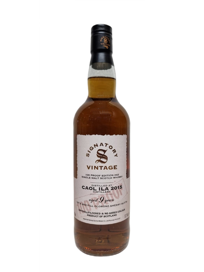 CAOL ILA 9 ans 2015 Batch #42 1st & 2nd Fill Oloroso Sherry 100 Proof Signatory Vintage - visuel secondaire - Single malt écossais
