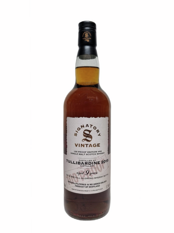 TULLIBARDINE 9 ans 2015 1st & 2nd Fill Oloroso Sherry 100 Proof - secondary image - Exclusive LMDW Spirits