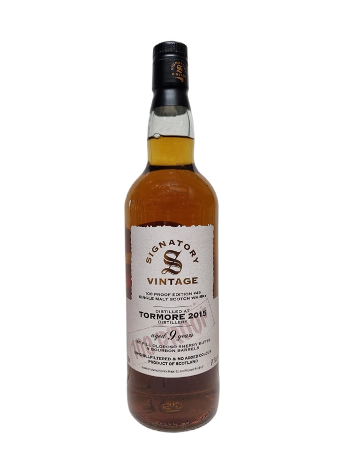 TORMORE 9 ans 2015 1st Fill Oloroso Sherry Butts 100 Proof Signatory Vintage - visuel secondaire - Single malt écossais