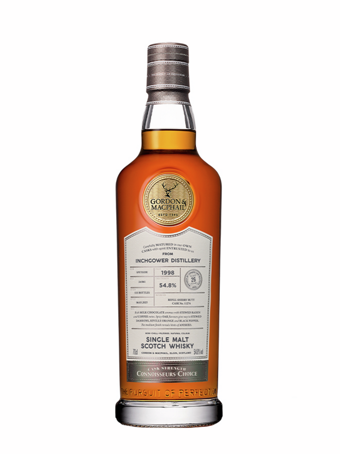 INCHGOWER 26 ans 1998 Refill Sherry Butt Gordon & Macphail - secondary image - 26 yo