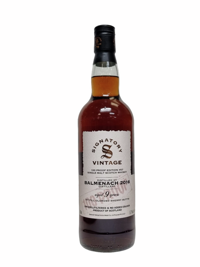 BALMENACH 2016 100 Proof #57 1st Fill Oloroso Sherry Butts Signatory Vintage - secondary image - Exclusive LMDW Spirits