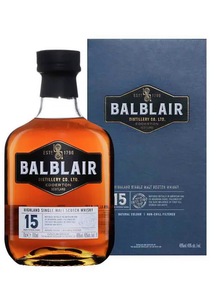BALBLAIR 15 ans 46% - 0.7 - Ecosse - Maison du Whisky