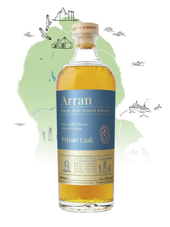 ARRAN 9 ans 2015 Re-Fill Sherry Hogshead 50 ppm Cask 15/3506 Itinéraires