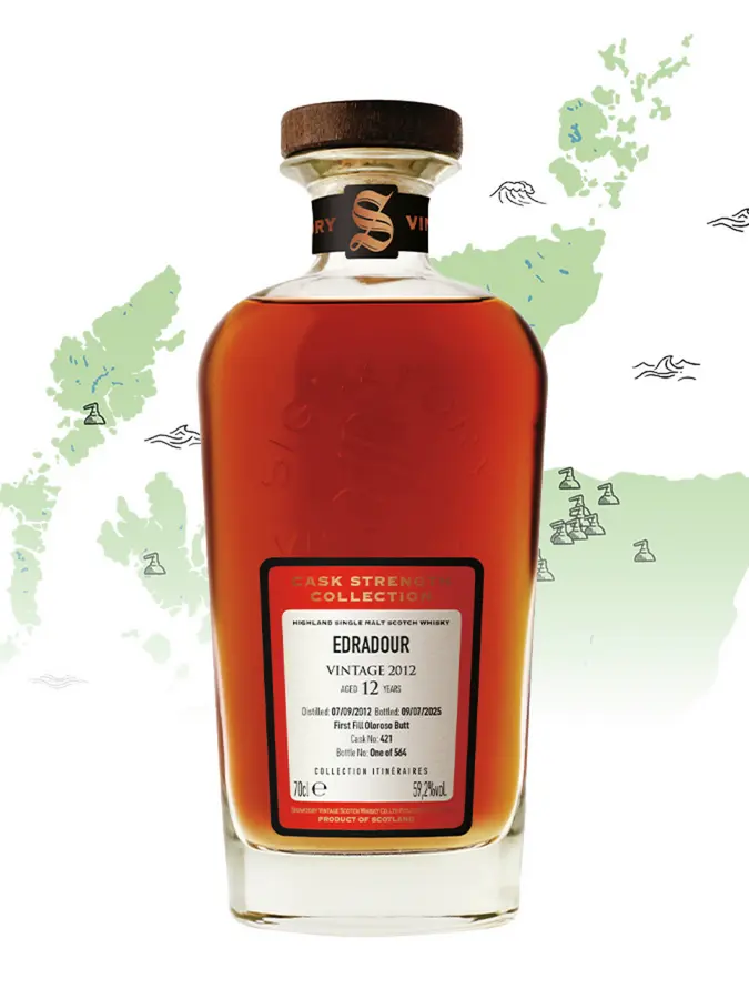 EDRADOUR 12 ans 2012 1st Fill Oloroso Butt Cask Strength Collection Itinéraires