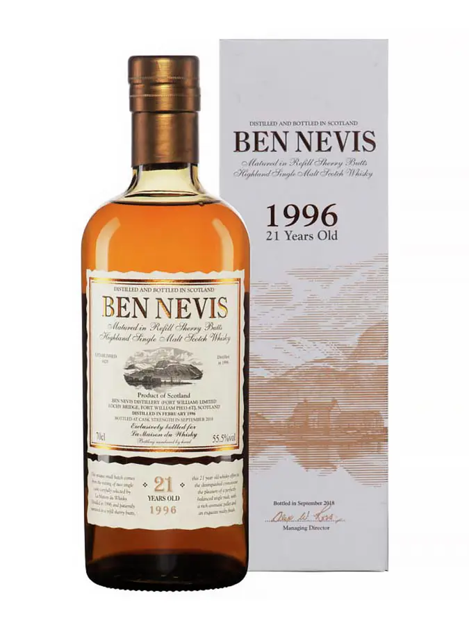 BEN NEVIS 21 ans 1996 Small Batch 55,5% - 0.7 - Ecosse - Maison du