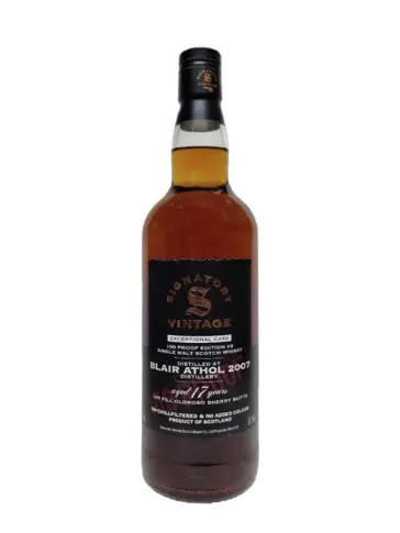 BLAIR ATHOL 17 ans 2007 1st Fill Oloroso Sherry 100 Proof Exceptional Signatory Vintage - main image