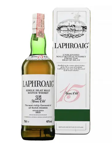 LAPHROAIG 15 ans Old White Label metal dose - main image