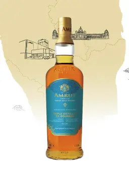 AMRUT 8 ans 2016 Triple Distilled Bourbon Barrel Itinéraires - secondary image - India